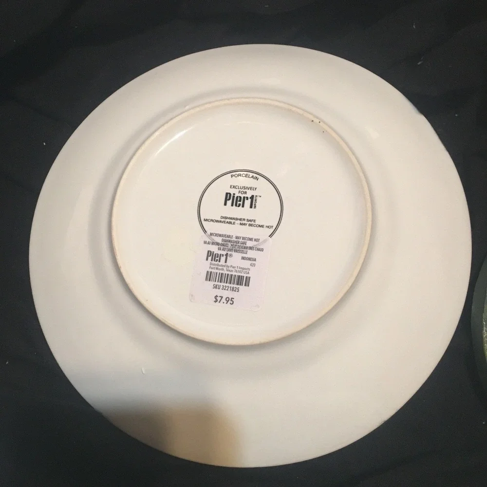 PIER 1 Imports Snow Forest Winter Fox Decorative Plate Dish 8.5